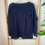 Daisy  Rae ruffled navy top size small Photo 2