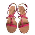 Kate Spade NY Authentic Women's Pink Patent Leather T-Strap Wedge Sandal 10 Photo 1