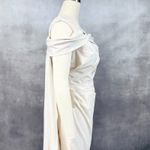 Lan Ting Bride Dress Womens 10 Cream Bridesmaid Wedding Party Minimalist Elegant Tan Photo 4