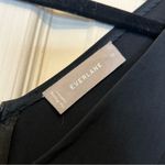 Everlane  Triacetate Jumpsuit Black Sleeveless Cropped VNeck Womens Size 00 Photo 4