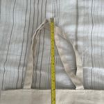 Reusable Canvas Tote Bag Keep On Growing Flower Smiley Face Shopper Y2K Retro Tan Photo 6