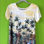 Vintage yellow and Green Puff Sleeve Sheath Midi Dress Size M Photo 2