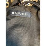 BANJUL  Black Gold Sequin Fringe V Neck Spaghetti Strap Mini Dress L Grande Photo 3