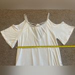 Open Shoulder, Open Back Short Sleeve Shirt White Photo 8