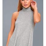 Free People  Gray Topanga Mock Neck Swing Tank Top S Photo 0