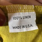 Bryn Walker  Tunic Womens Small Yellow Linen Top Lagenlook Peasant Summer Comfort Photo 5