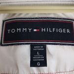 Tommy Hilfiger Windbreaker Jacket Womens Large Long White Spellout Photo 3