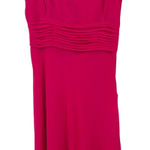 Ann Taylor Womens Vintage 100% Silk Chiffon V-Neck Sleeveless Dress Size 6 Pink Photo 0