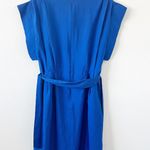 Eliza J Blue Short Sleeve Belted Dress Photo 6