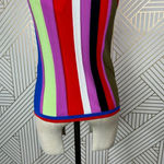 Diane Von Furstenberg  Carolina Block-Stripe Knit Tank‎ Top Light Cerise Size XS Photo 8