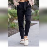 Judy Blue  Plus Women’s High Waist Jogger Jeans Cuffed Hem Size 18W Black JB88700 Photo 5