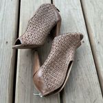 Vince Camuto Woven Brown Peep-Toe Ankle Bootie sandals 🌹 Photo 8