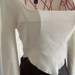 Forever 21 Cream Ribbed Square Neck Top Photo 1