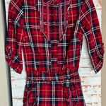 Gracia  Red and Navy Plaid Dress Photo 0