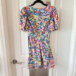 STAUD  Milla Floral-print Crêpe De Chine Minidress In Rainbow Flower Market Photo 3