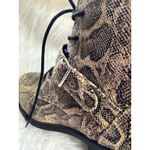 EXPRESS Snakeskin Print Lace Up Buckle Ankle Boots Womens Size 9.5 Photo 4