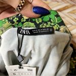 ZARA Green Yellow Floral Long Sleeveā Mini Short Dress 70's 60's Retro Collared Photo 6