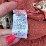 Umgee  Rust & Cream Crochet Boho Flowy Tunic Top, Swim Coverup, Size Small Photo 5