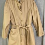 London Fog Vintage Trench Coat Made in USA Camel Belted Raincoat 70s–80s Classic Photo 0