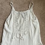 American Eagle Ecru Tank Mini Dress With Crochet Details   Size Small Photo 1