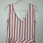 JOYFOLIE MIA JOY Striped Pinky Red and White Women's Dress Size L Size L Photo 1