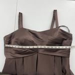 Bill Levkoff  Sz 20 Brown Satin Cocktail Dress Fit & Flare Big Bow Detail Pockets Photo 13