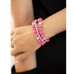 Paparazzi Desert Verbena Pink Bracelet (182) Photo 0