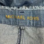 Michael Kors Blue Lightweight Denim Distressed Mid-rise Cut-Off Jean Shorts Sz 8 Photo 5
