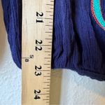 Soft Surroundings  Blue Floral Embroidered Boho Blouse Womens XS Casual Shirt Photo 8