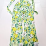 More to Come Sandy Flared Jumpsuit in Green Floral Medium Yellow Photo 9