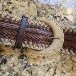 Motif 55 Brown Braided Leather Wide Boho Festival Belt Womens Medium Accessory Photo 1