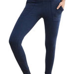 Aerie  Blue Mineral Wash Jogger Leggings Pockets Ribbed Women Size Medium Photo 0