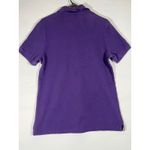 Burberry  Brit Short Sleeve Women Polo Shirt Logo Classic Preppy Purple Size L Photo 1