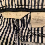 Sandro  100% Cotton Seersucker Capri Pants Size 10 Photo 1