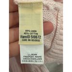 L.L.Bean Linen Cotton Blend Crew Neck Sweater Pink Size Medium Coastal Preppy Photo 2