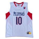 Rare Pilipinas Philippines Fiba Basketball Gabe Norwood 10 White Jersey Size XL Photo 0