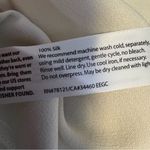 Eileen Fisher Long Silk Georgette Crepe Bateau Neck Long Shell Bone Size S Small Photo 7