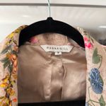 Ranna Gill Floral Printed Belted Blazer Jacket Size: S Color: Beige Multicolor Tan Photo 1