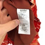 SNIDEL Crinkle Midi Dress Red Orange Cream S Photo 7