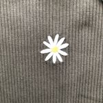 Wild Fable Green Ribbed Daisy Embroidered Dress Photo 4