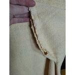 Vintage Yellow Floral Embroidered Scalloped Edges Pullover Short Sleeve Sweater Size M Photo 4