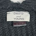 David & Young  Open Front Knit Cardigan Poncho Cape Women's One Size Black‎ Knit Photo 3