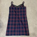 re:named  Plaid Mini Dress With Lace Trim Size L Photo 1