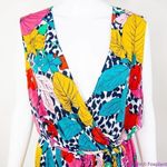 Leota Wild Tropics Justine Sleeveless Faux Wrap Dress, 1X Photo 3