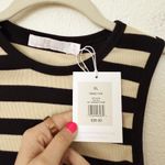 Rachel Parcell [] Tan Black Striped Ribbed Knit Racerback Sleeveless Tank NWT XL Photo 8