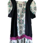 Vintage Hawaiian Puff Sleeves Quilt Pattern Mix Media Mu'umu'u Midi Dress 1X Photo 0