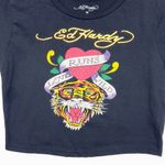 Ed Hardy  Baby Doll Black Cropped Tee M Photo 1