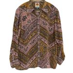 Farm Rio Anthropologie x Bandana Paisley Bandana Print Button Up Top Size Medium Photo 3