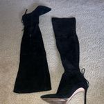 Pour La Victoire Caterina Suede Leather Pointed Toe Tie Up Over The Knee Boot 7 Photo 1