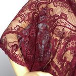 Emerette Burgundy / Wine Colored Lace Short Sleeved Kimono Size Small Photo 4